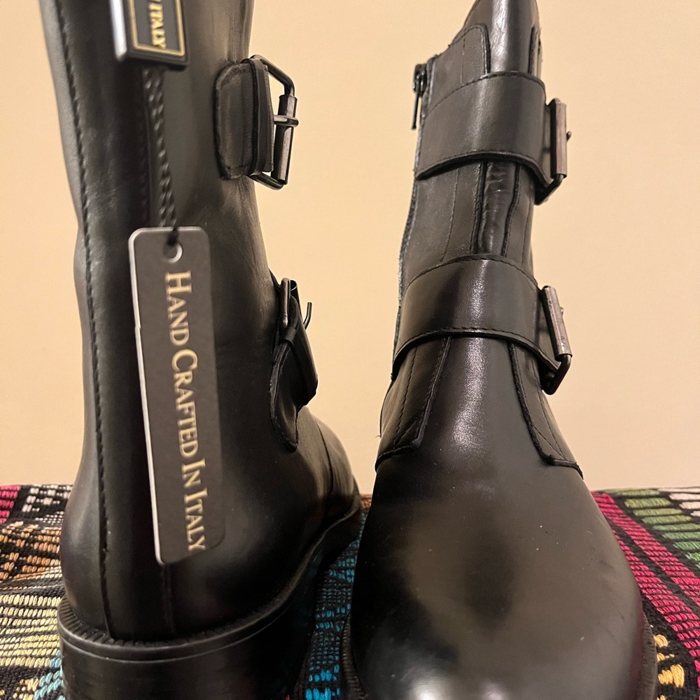 Never worn women’s “motorcycle” leather boots